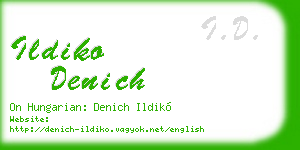 ildiko denich business card